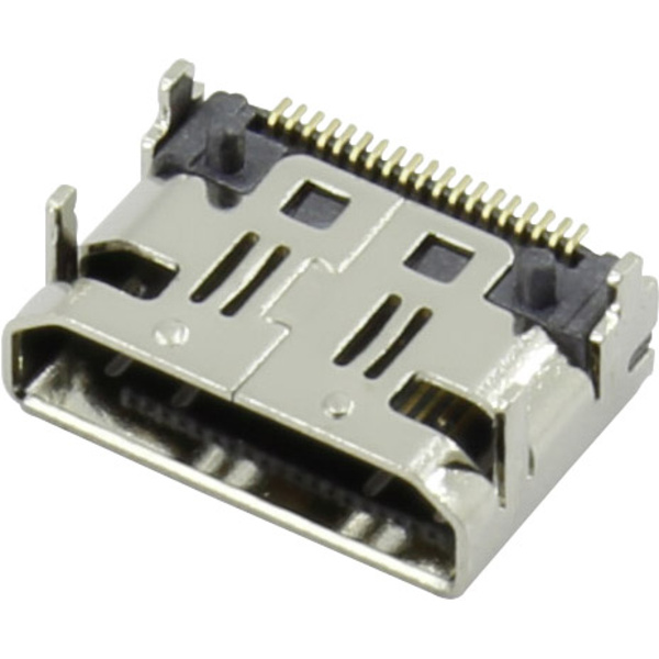 Attend 206G-SXAN-R01 HDMI-Steckverbinder Buchse, Einbau horizontal Silber