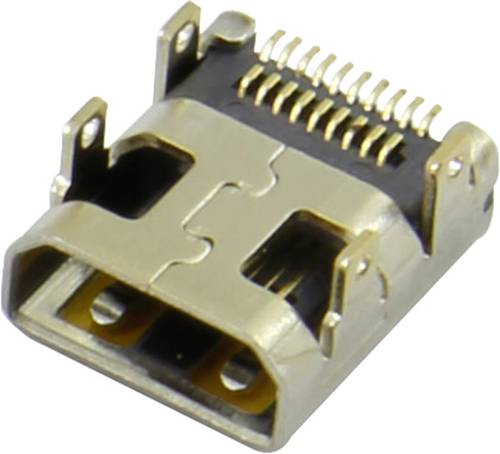 Attend 206H-SDAN-R01 HDMI-Steckverbinder Buchse, Einbau horizontal Silber