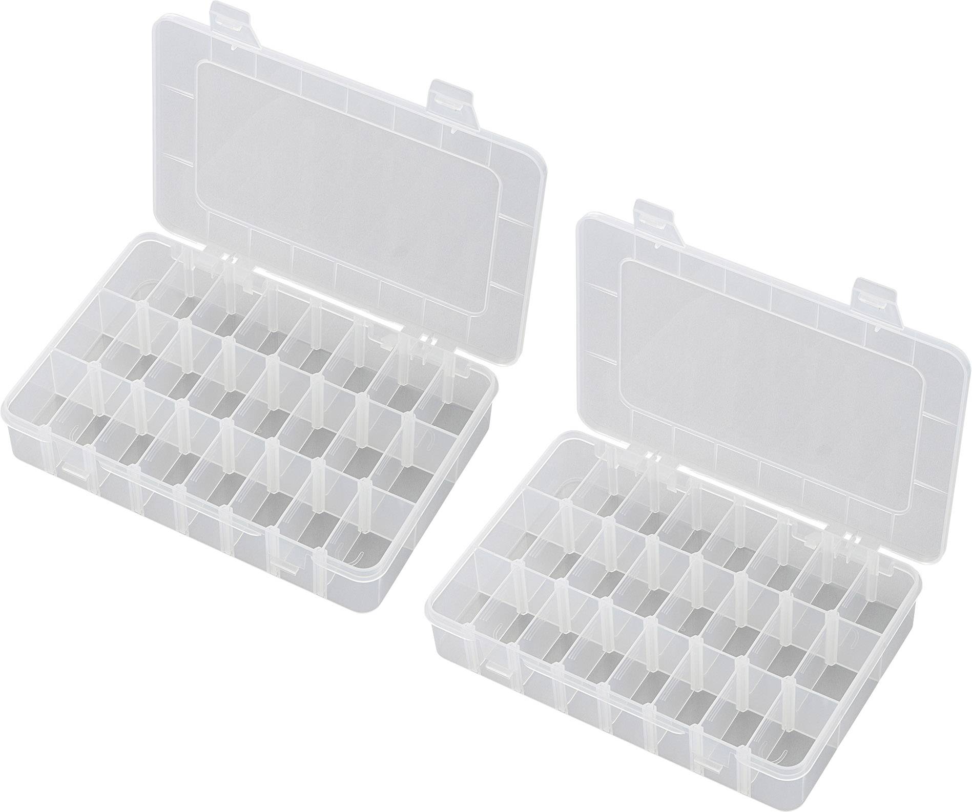 TRU COMPONENTS EKB-206 Sortimentskasten (L x B x H) 200 x 130 x 35 mm Anzahl Fächer: 24 variable Un