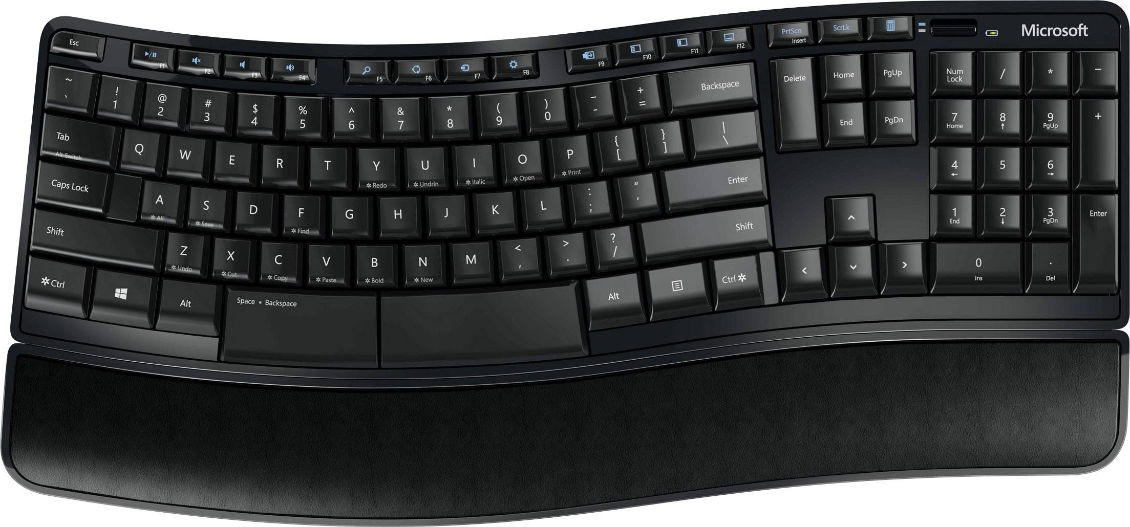 Microsoft Sculpt Comfort Desktop Funk Tastatur, Maus-Set Ergonomisch Deutsch, QWERTZ Schwarz