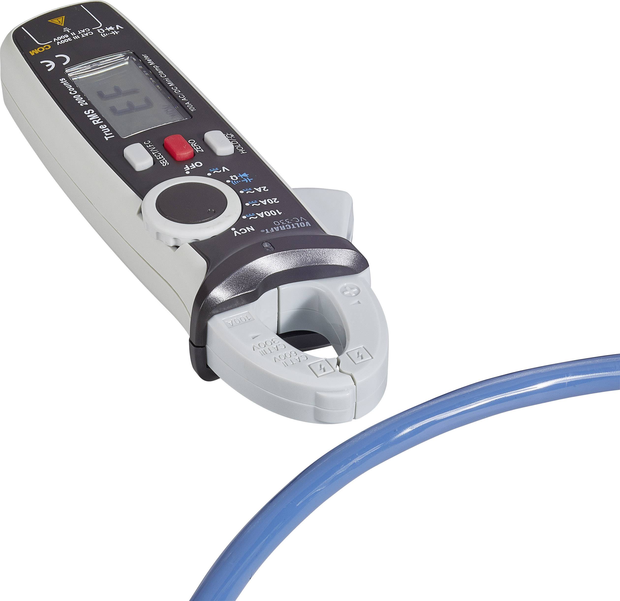 VOLTCRAFT VC-330 Stromzange digital CAT II 600 V, CAT III 300V Anzeige (Counts): 2000