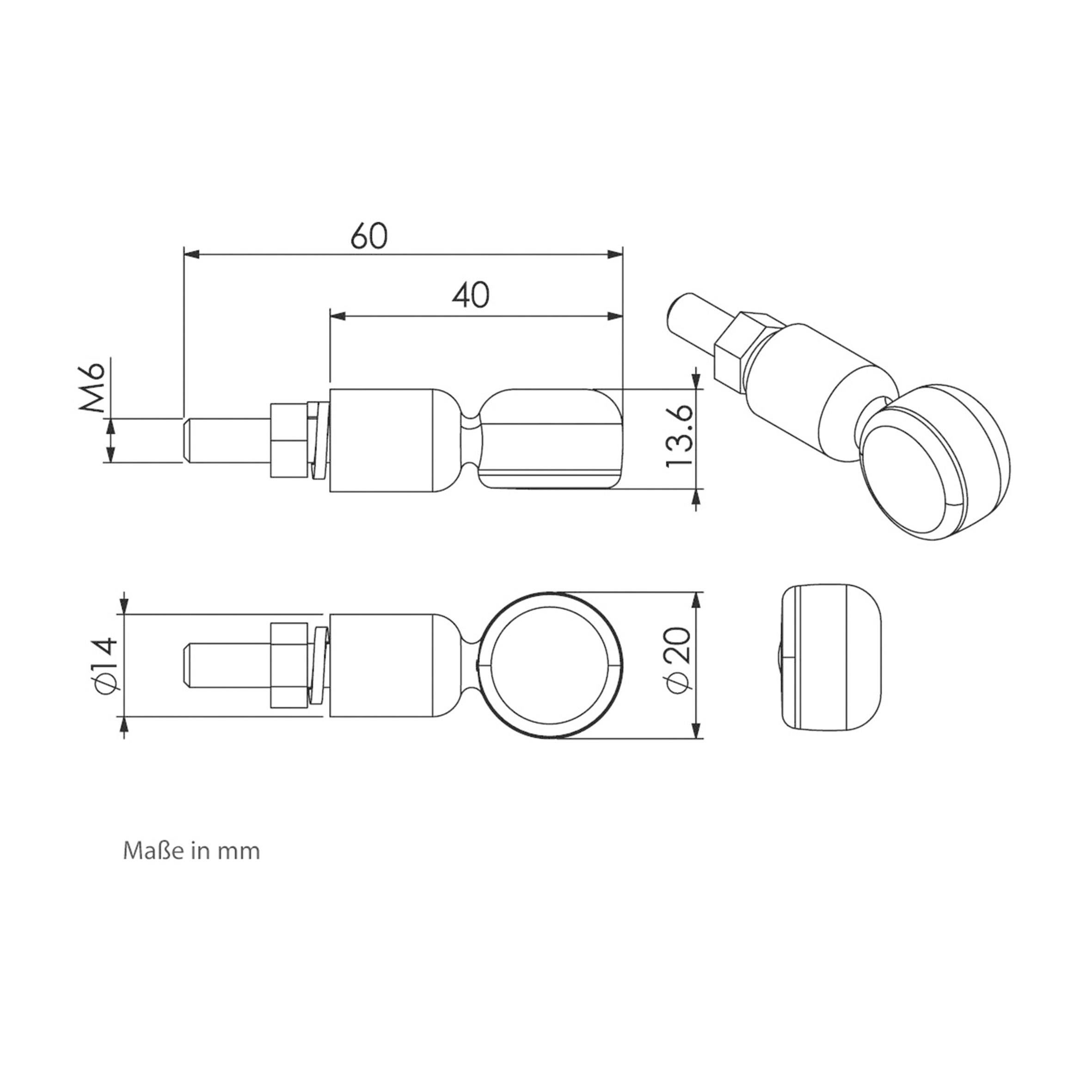 Devil Eyes 611000 LED-Blinker Quad, ATV Aluminium