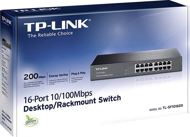 TP-LINK TL-SF1016DS - Switch - 16 x 10/100 - Desktop
