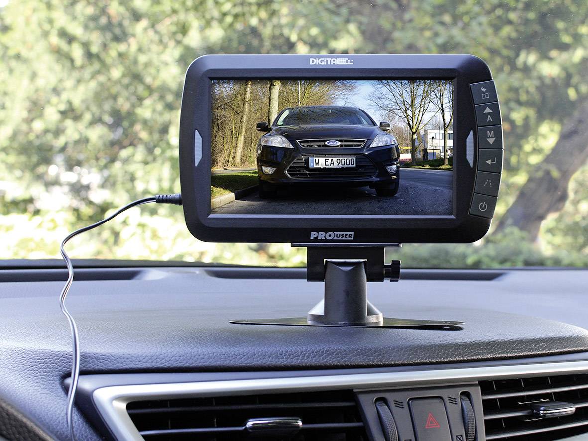 ProUser DRC7010 Funk-Rückfahrvideosystem Abstandshilfslinien, Automatische Tag-/Nachtumschaltung, Automatischer Weißabgleich, IR-Zusatzlicht, neigba