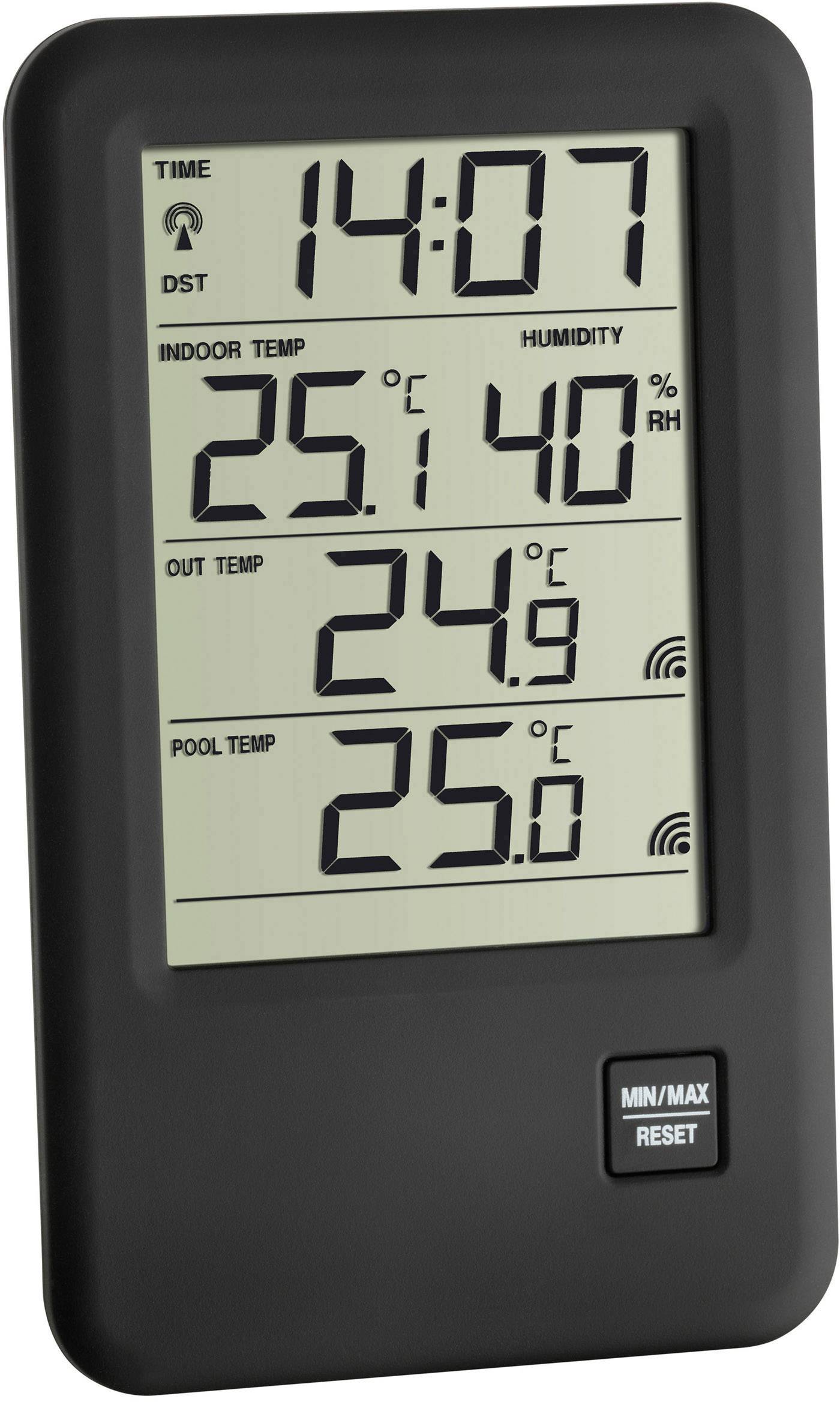 TFA Dostmann Malibu Schwimmbecken-Thermometer Schwarz