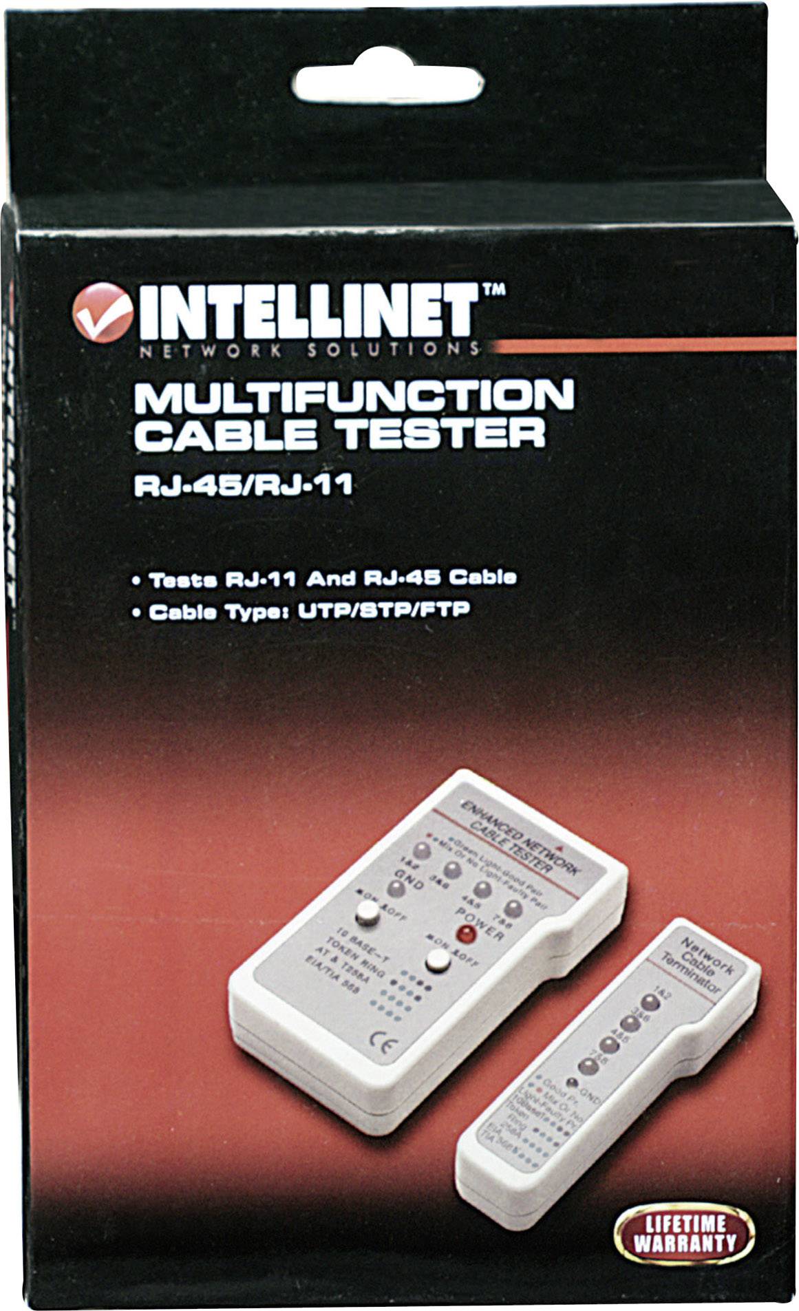 Intellinet 351898 Netzwerktester Passend für (Netzwerk-Spezifikationen (CAT)): CAT 3, CAT 4, CAT 5, CAT 5e, CAT 6, CAT 6a