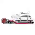 SIKU Spielwaren Schwertransport mit Yacht Fertigmodell Nutzfahrzeug Modell SIKU Spielwaren Schwertransport mit Yacht Fertigmodell Nutzfahrzeug Modell