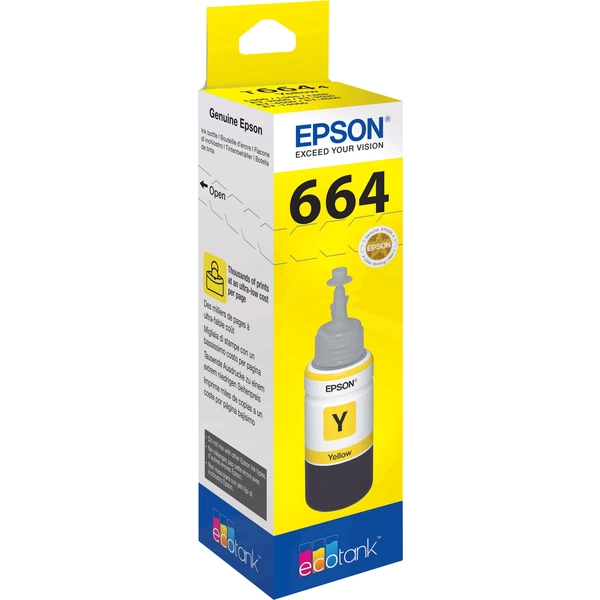 Epson C13T66444010 664 EcoTank Nachfülltinte Original Gelb 70ml Epson C13T66444010 664 EcoTank Nachfülltinte Original Gelb 70ml