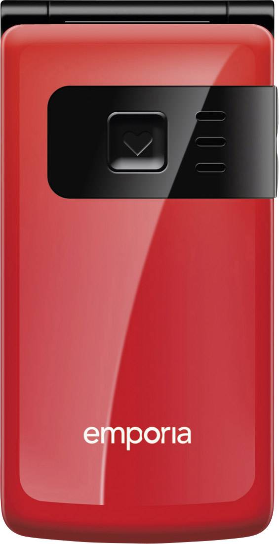 Emporia FlipBasic Senioren-Handy mit Ladestation, SOS Taste Rot