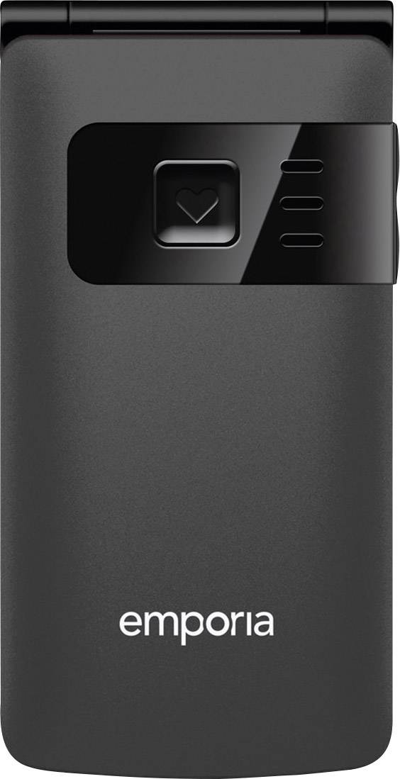 Emporia FlipBasic Senioren-Handy mit Ladestation, SOS Taste Schwarz