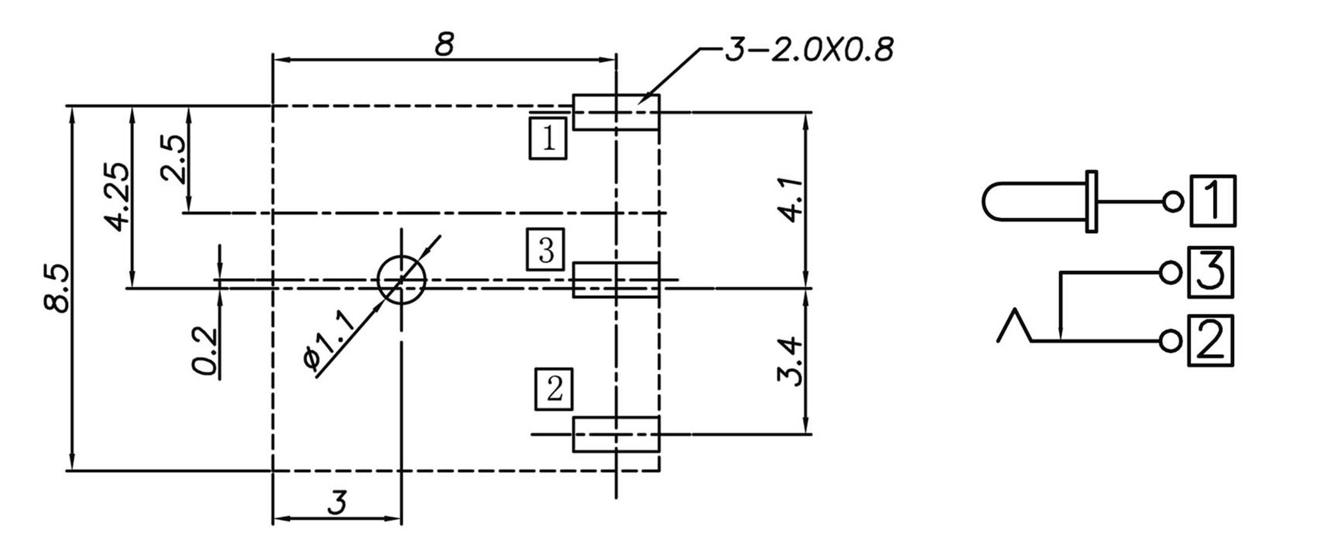 Econ Connect DC8J10 Niedervolt-Steckverbinder Buchse, Einbau horizontal 1mm