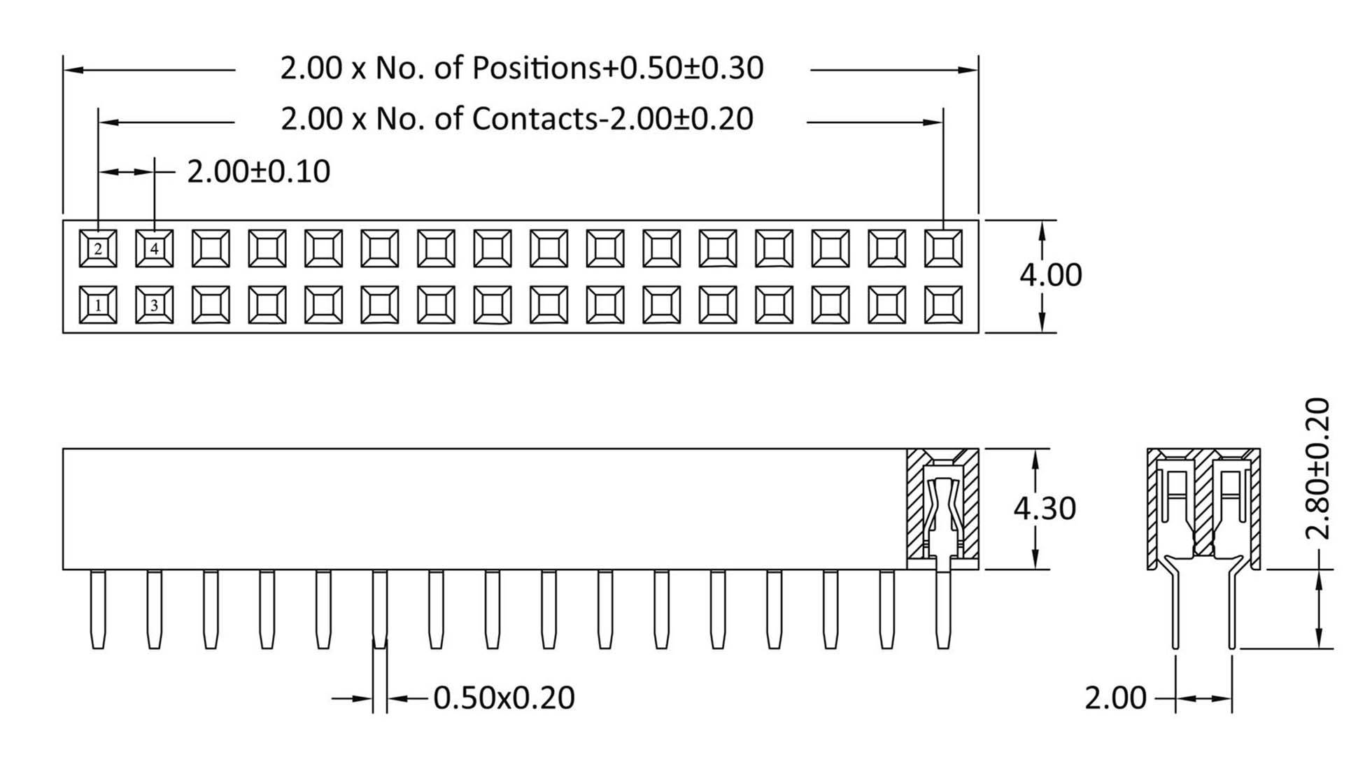 Econ Connect Buchsenleiste (Standard) Anzahl Reihen: 2 Polzahl je Reihe: 10 FHS43D20G