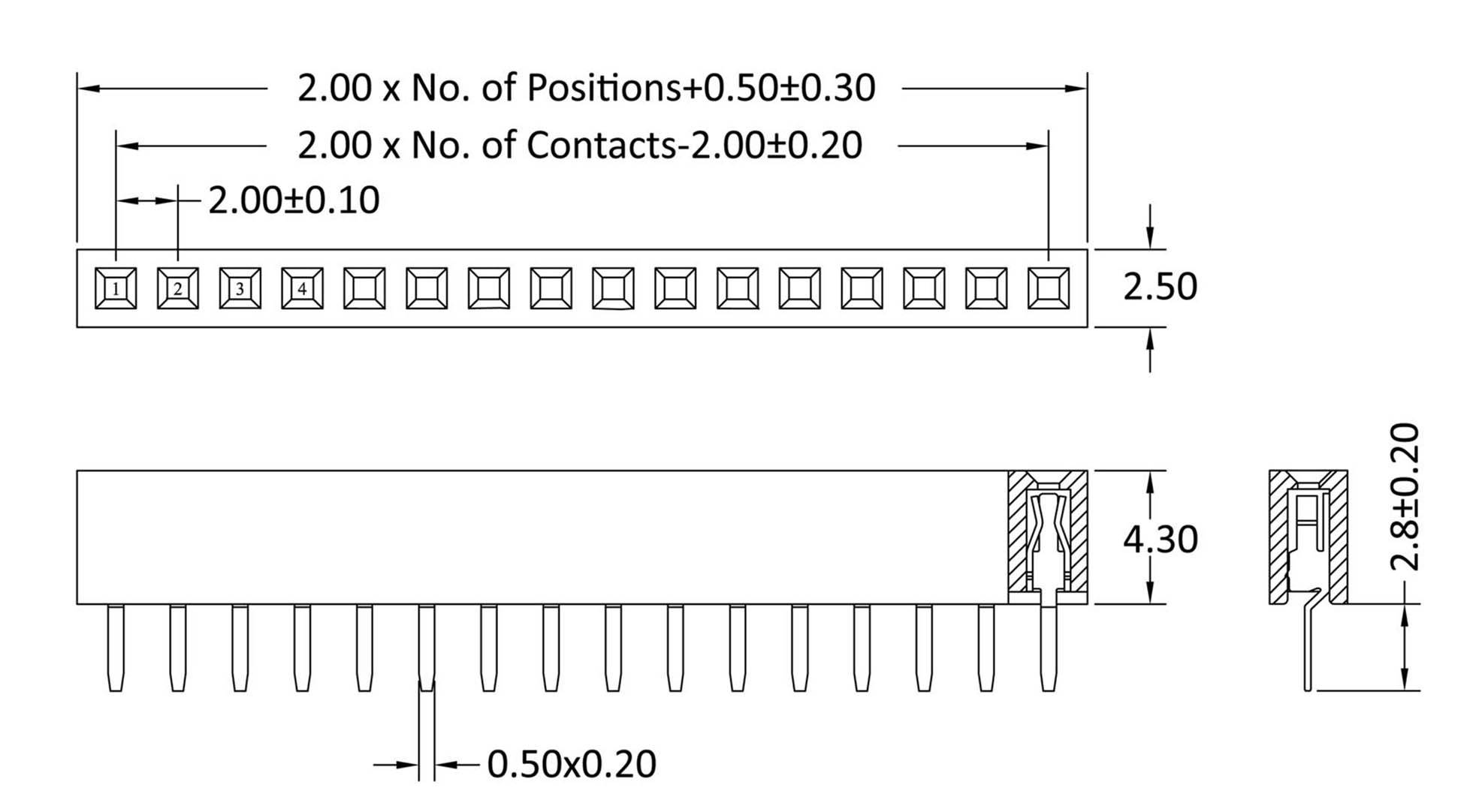 Econ Connect Buchsenleiste (Standard) Anzahl Reihen: 1 Polzahl je Reihe: 10 FHS43S10G