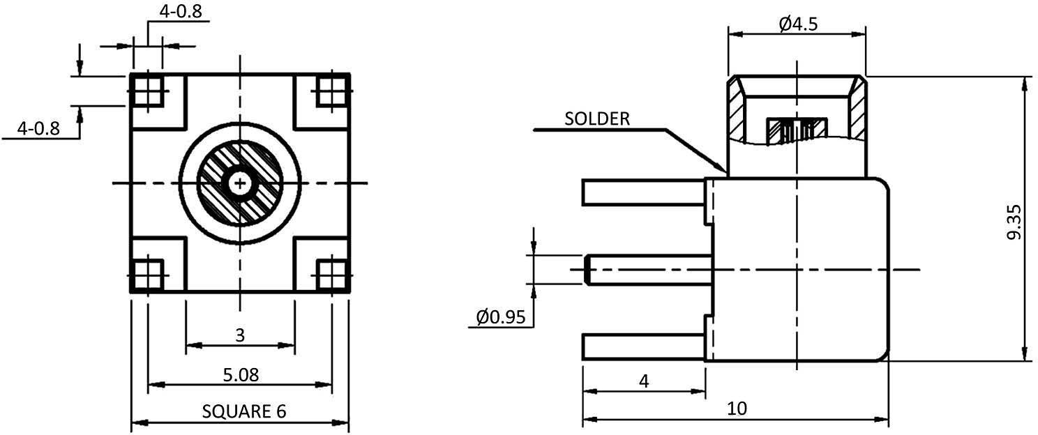 Econ Connect MCX6F MCX6F MCX-Steckverbinder Buchse, gewinkelt 50Ω 1St.