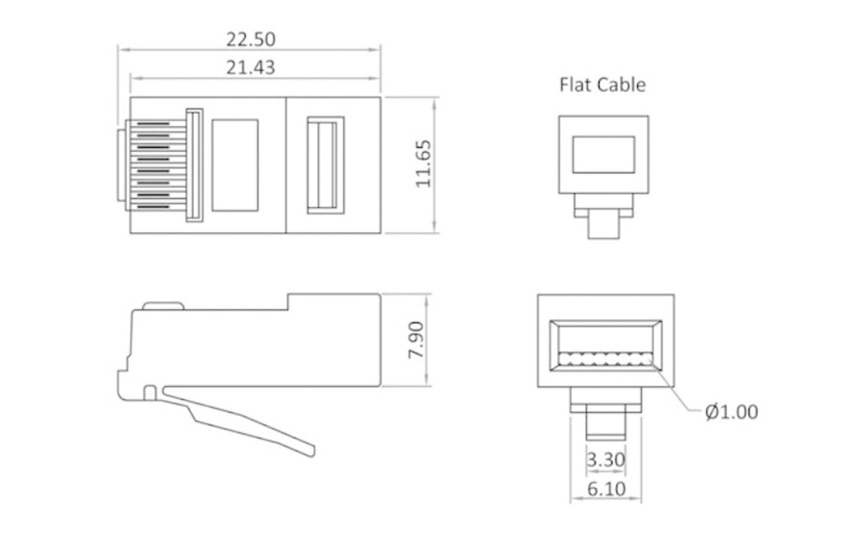 Econ Connect MPL10/10 Modular-Stecker MPL10/10 Stecker, gerade Pole: 10 Klar