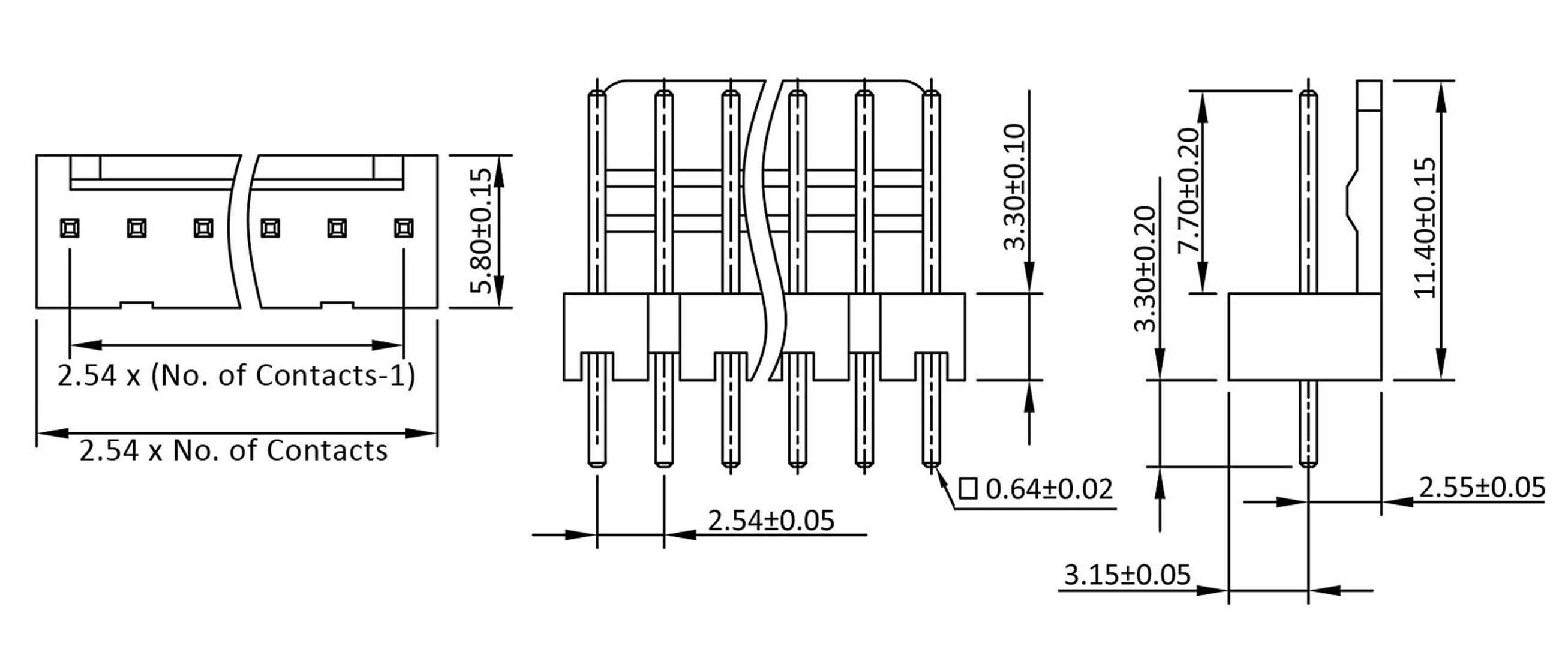 econ connect Stiftleiste (Standard) Polzahl Gesamt 4 Rastermaß: 2.54 mm PSL4G 1 St.