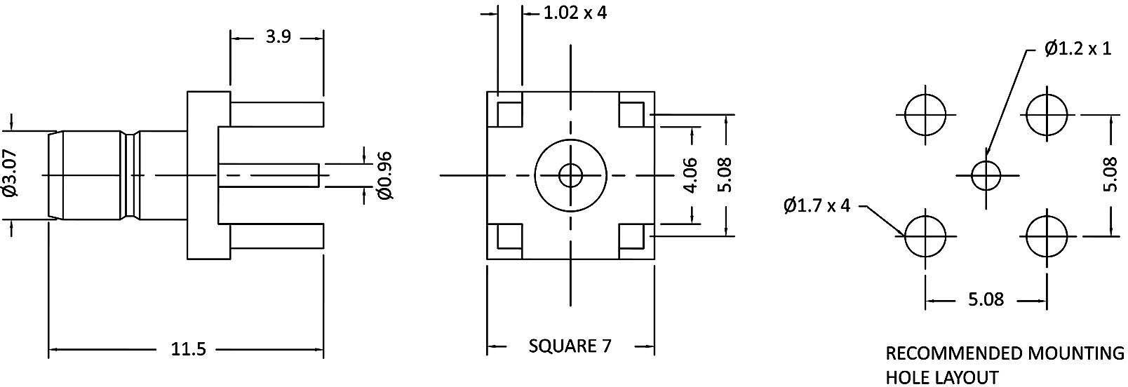 Econ Connect SMB4MG SMB4MG SMB-Steckverbinder Stecker, gerade 50Ω