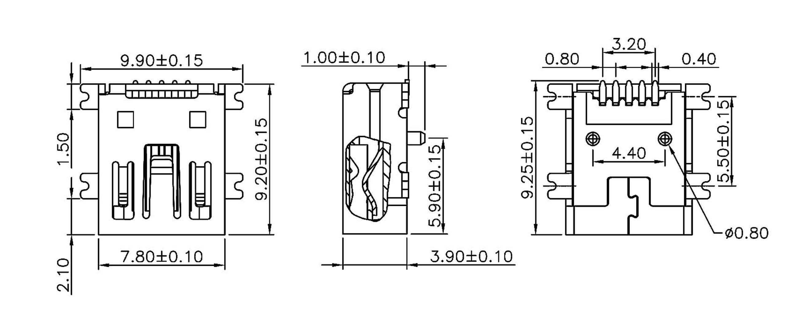 Econ Connect Kontaktbuchse Buchse, Einbau horizontal MUB1B5SMD 1 Port MUB1B5SMD Inhalt