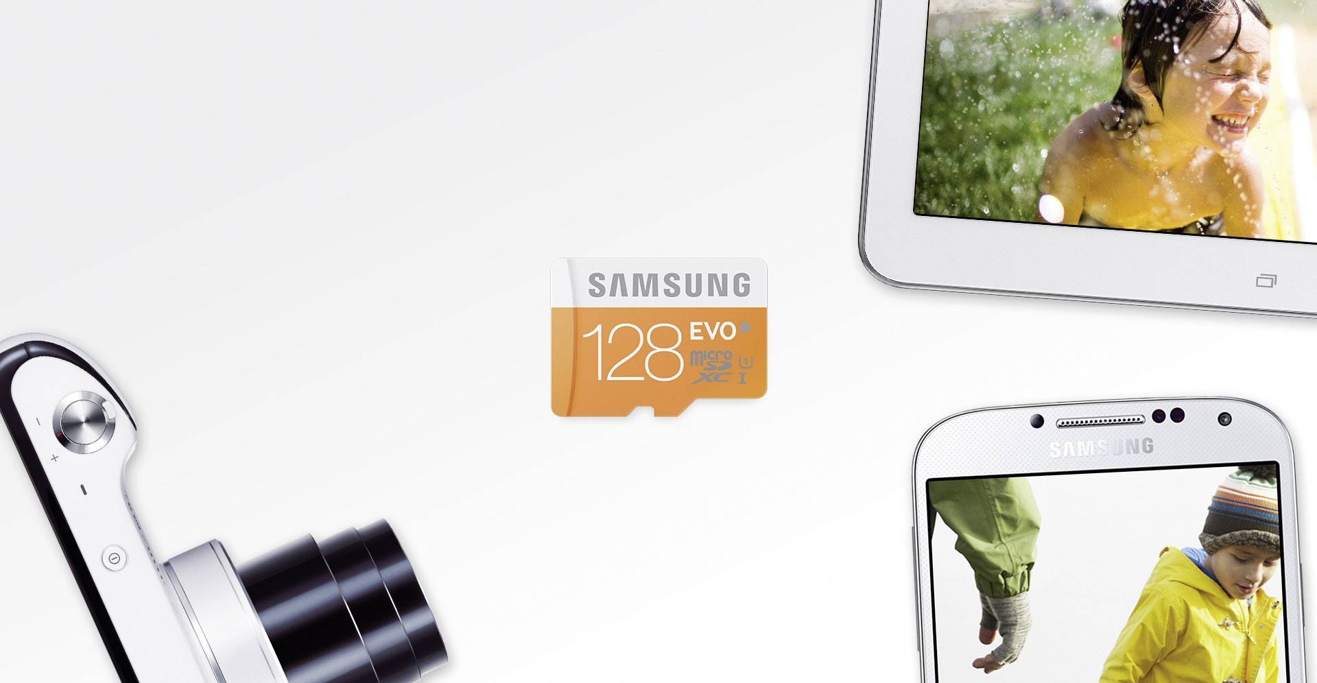 Samsung Evo microSDXC-Karte 128 GB Class 10, UHS-I inkl. SD-Adapter