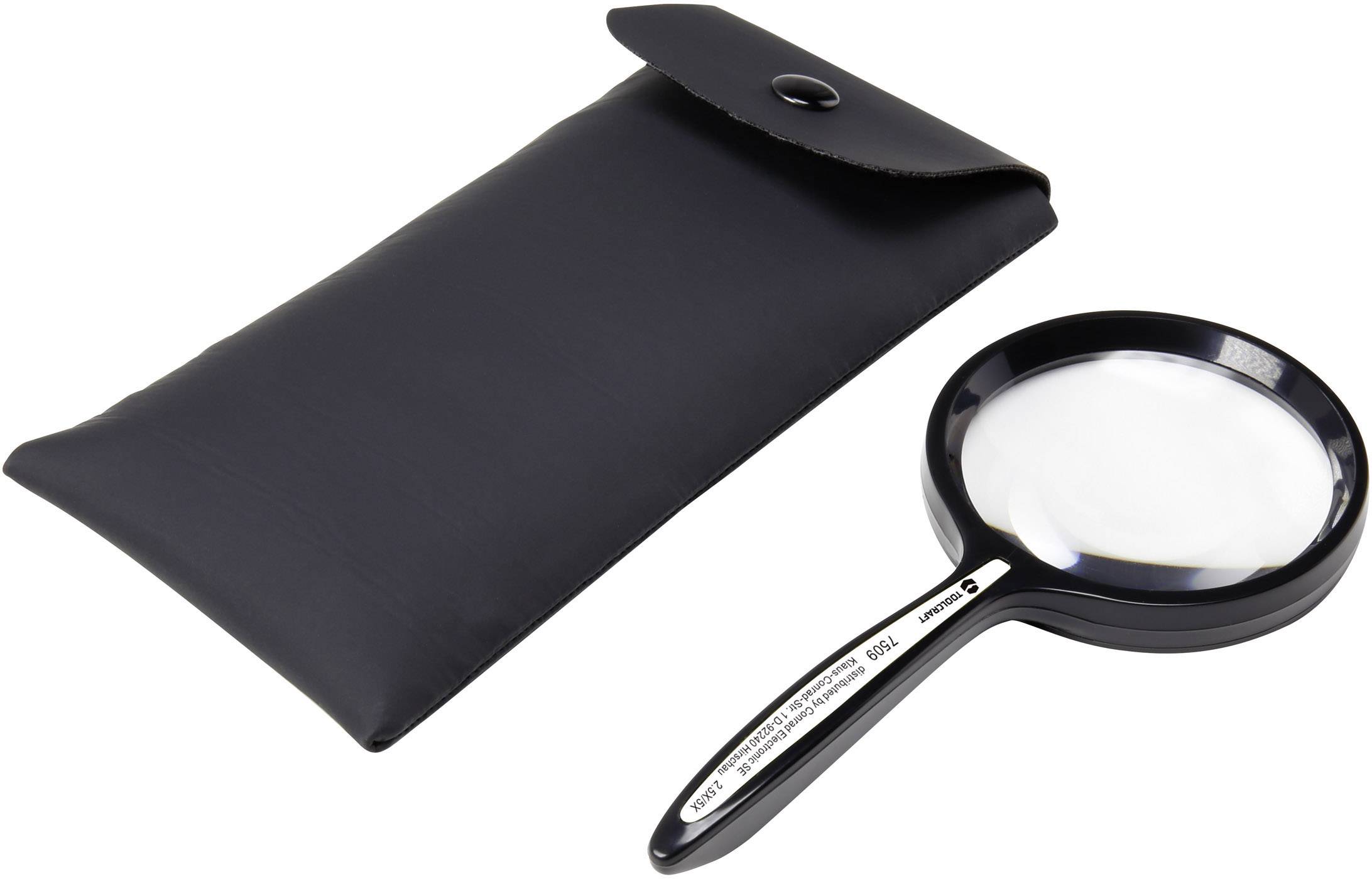 TOOLCRAFT 1311517 Handlupe Vergrößerungsfaktor: 2.5 x, 5 x Linsengröße: (Ø) 50mm