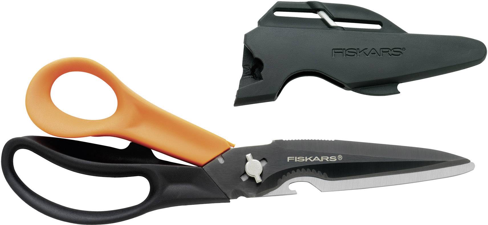 Fiskars 1000809 Universalschere Rechtshänder 230 mm Orange, Schwarz