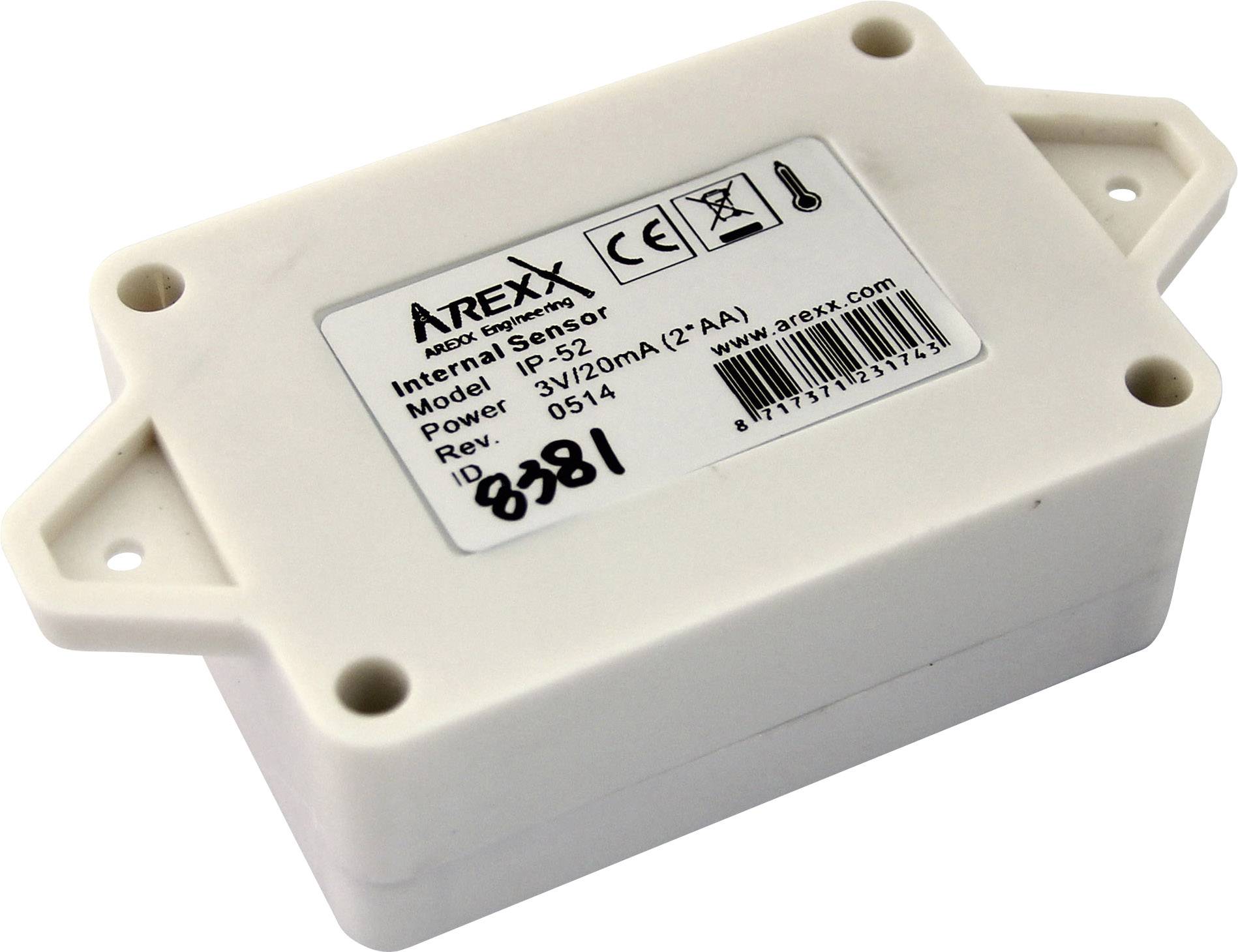 Arexx IP-52 IP-52 Datenlogger-Sensor Messgröße Temperatur 25 bis 65°C