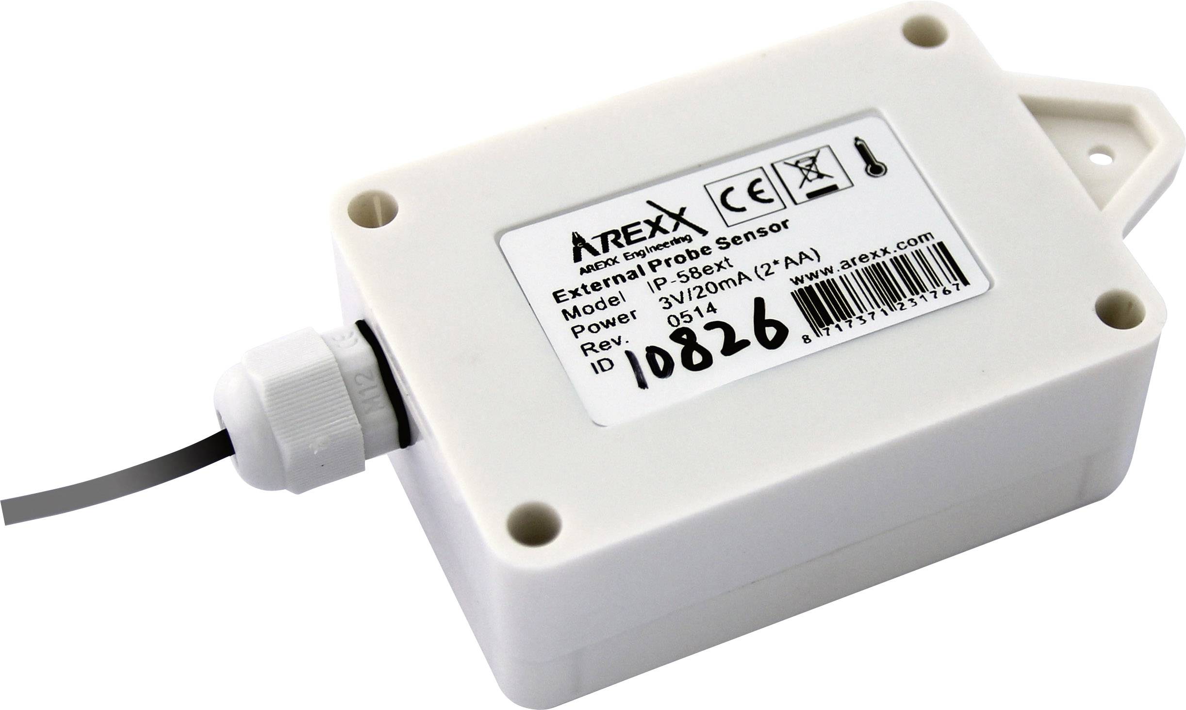 Arexx IP-58EXT IP-58EXT Datenlogger-Sensor Messgröße Temperatur -55 bis +125°C