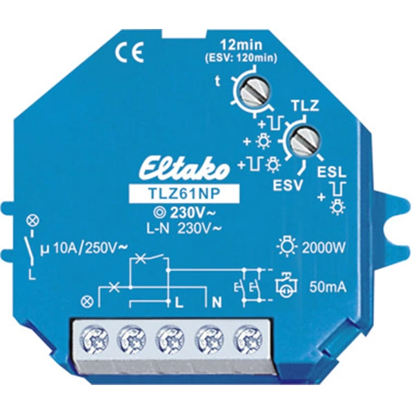 Eltako 61100102 Treppenlichtzeitschalter Einbau 230 V/AC Eltako 61100102 Treppenlichtzeitschalter Einbau 230 V/AC
