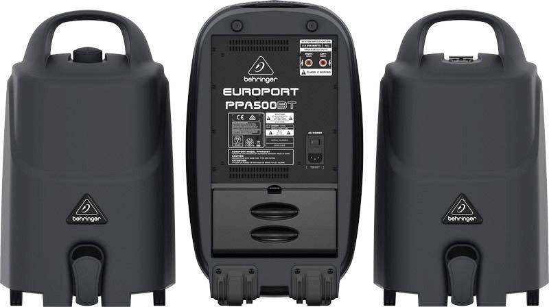Behringer PPA500BT Aktives PA-Lautsprecher-Set Integriertes Mischpult, inkl. Mikrofon, Bluetooth