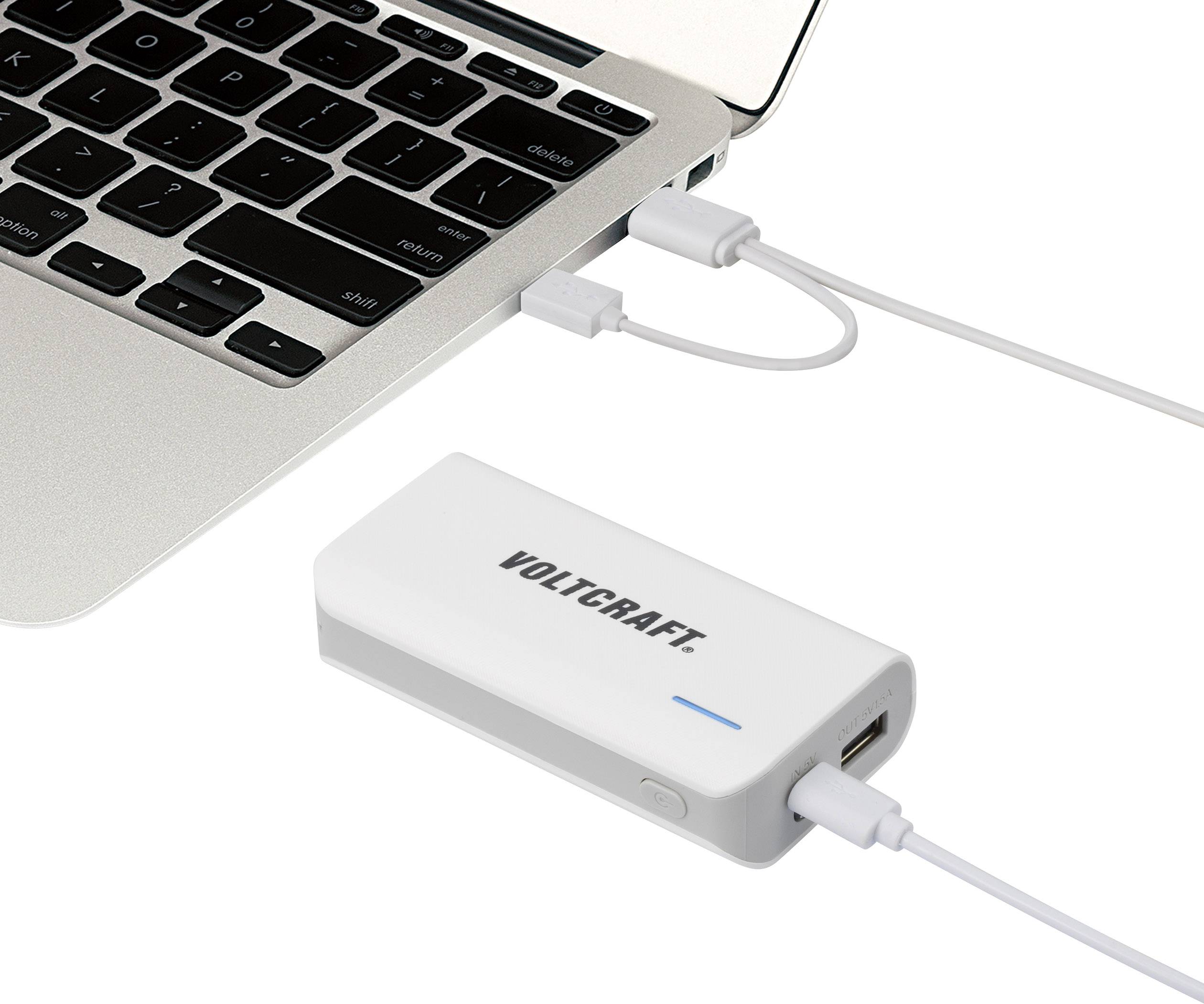 VOLTCRAFT PB-15 Powerbank 5200 mAh Li-Ion Weiß