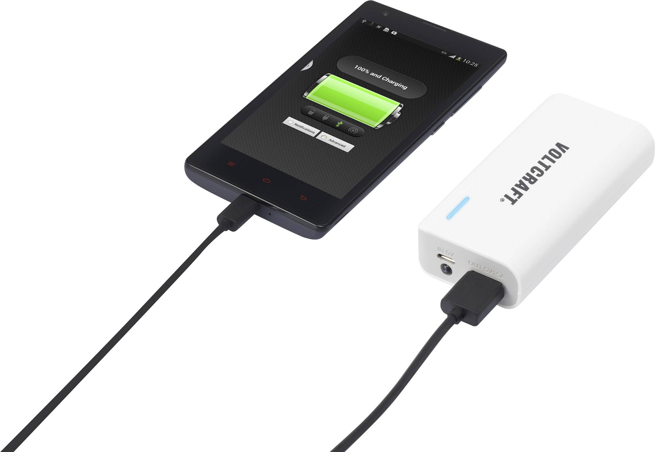 VOLTCRAFT PB-15 Powerbank 5200 mAh Li-Ion Weiß