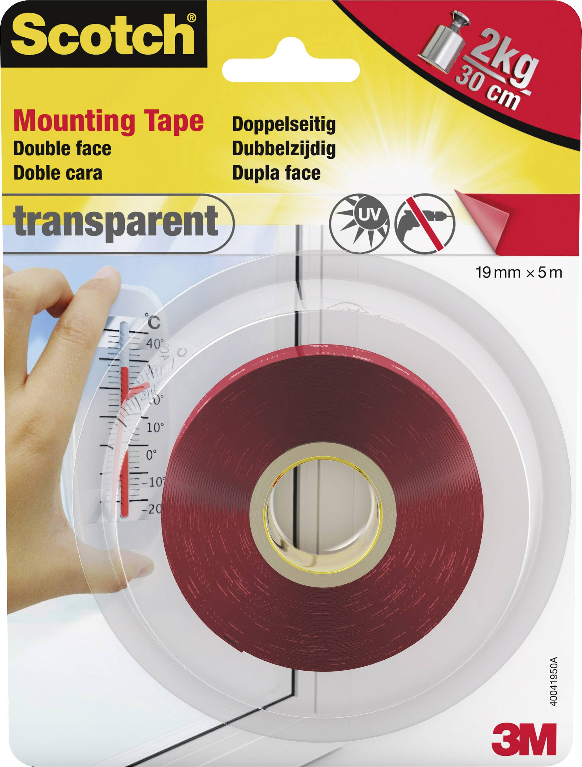 3M Scotch 40041950 Montageband Transparent (L x B) 5 m x 19 mm 1 St.