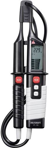 VOLTCRAFT VC 64 Zweipoliger Spannungsprüfer CAT III 1000 V, CAT IV 600 V Akustik, LCD, LED