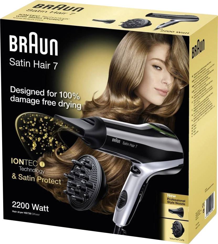 Braun Satin Hair 7 HD 730 Haartrockner Schwarz