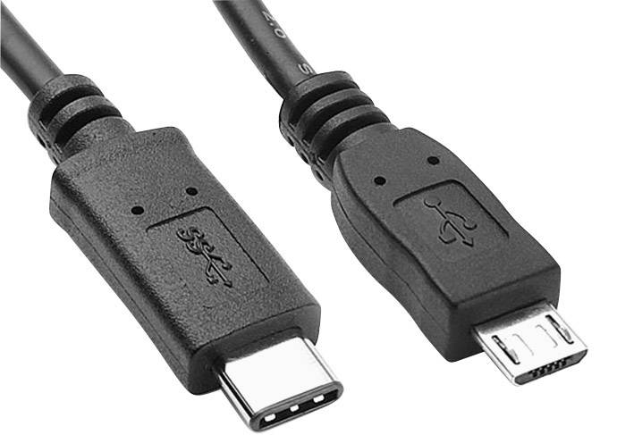 Goobay USB-Kabel 0.60 m Schwarz vergoldete Steckkontakte, UL-zertifiziert 67992