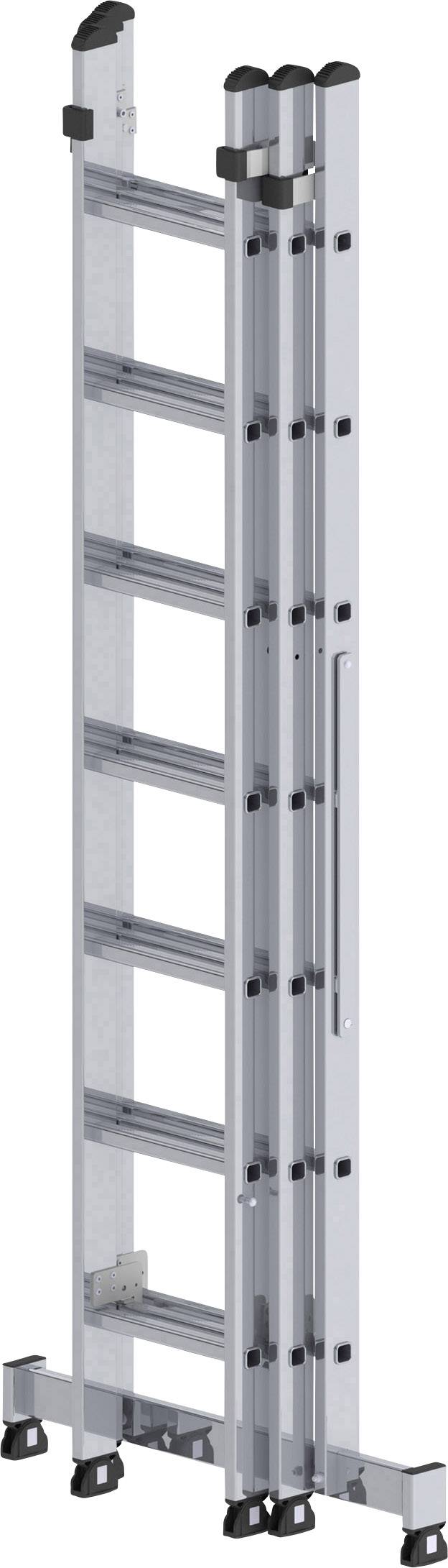 MUNK Günzburger Steigtechnik 11107 Aluminium Multifunktionsleiter inkl. Traverse Arbeitshöhe (max.): 6.1 m Silber 16.5 kg