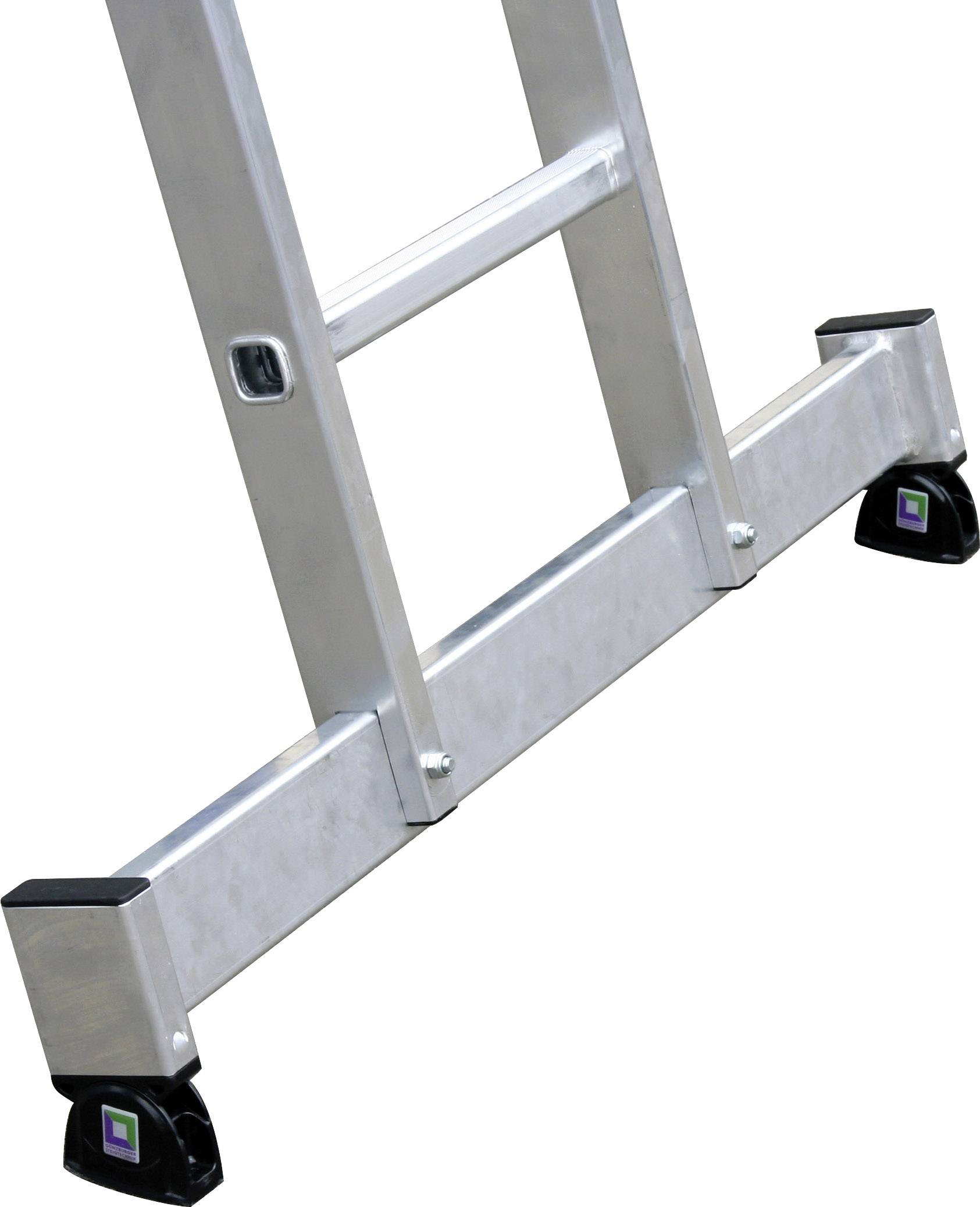 Günzburger Steigtechnik MUNK 11107 Aluminium Multifunktionsleiter inkl. Traverse Arbeitshöhe (max.): 6.1m Silber 16.5kg