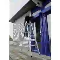 MUNK Günzburger Steigtechnik 11154 Aluminium Stufen-Doppelleiter Arbeitshöhe (max.): 3.2 m Silber 8.7 kg MUNK Günzburger Steigtechnik 11154 Aluminium Stufen-Doppelleiter Arbeitshöhe (max.): 3.2 m Silber 8.7 kg