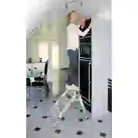 Günzburger Steigtechnik MUNK 55002 Aluminium Treppe klappbar Arbeitshöhe (max.): 2.4m Silber 5kg Günzburger Steigtechnik MUNK 55002 Aluminium Treppe klappbar Arbeitshöhe (max.): 2.4m Silber 5kg