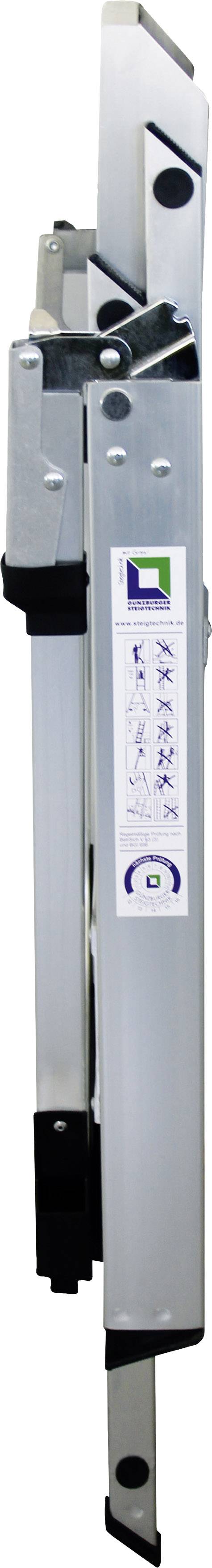 Günzburger Steigtechnik MUNK 53103 Aluminium Treppe klappbar Arbeitshöhe (max.): 2.7m Silber 9kg