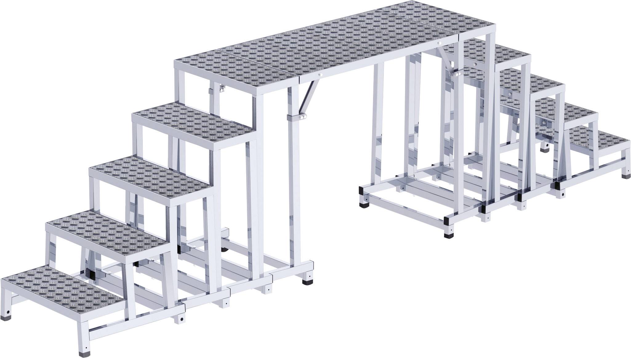 Günzburger Steigtechnik MUNK 50410 Aluminium Treppe Arbeitshöhe (max.): 2.4m Silber 5.3kg