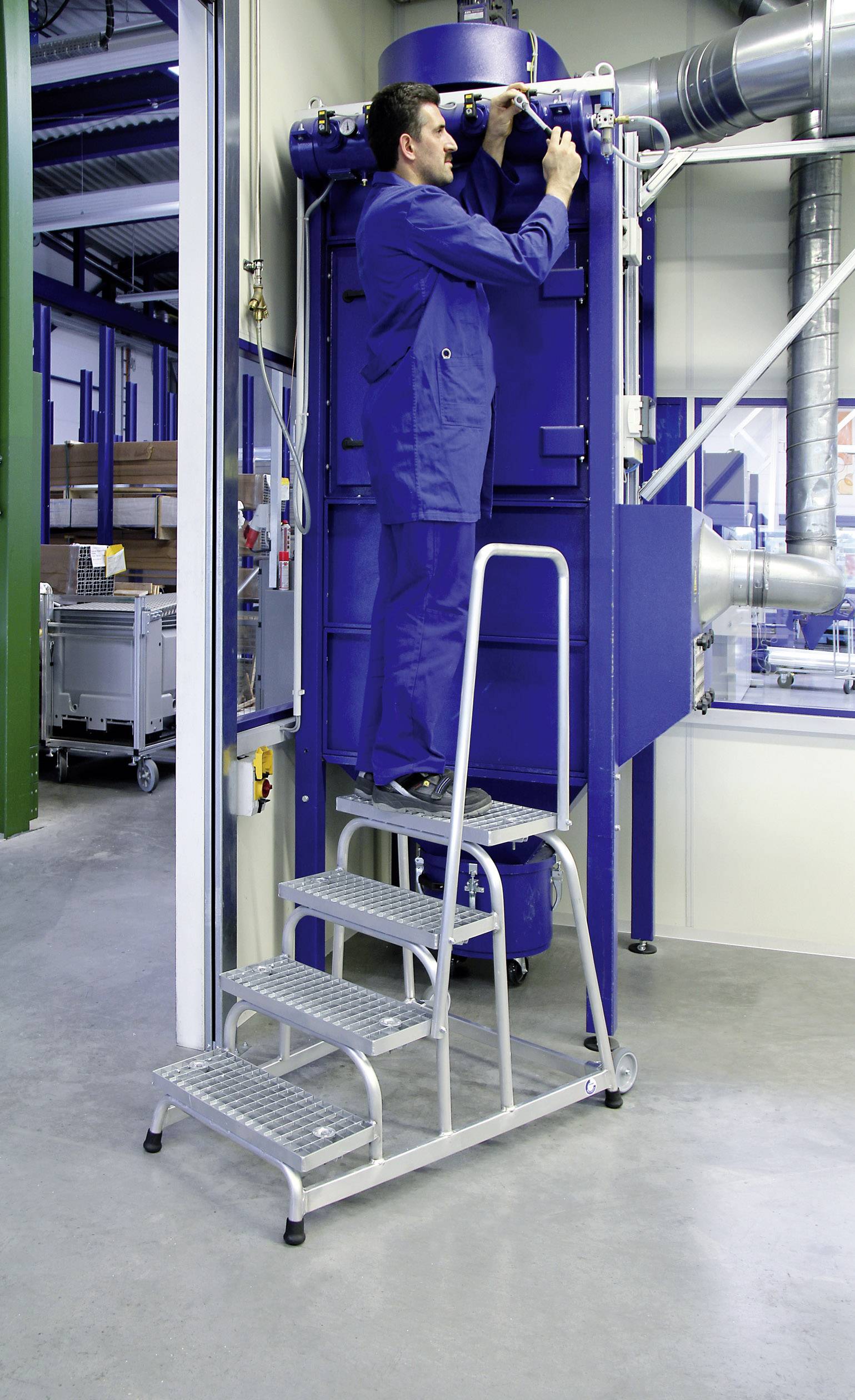 Günzburger Steigtechnik MUNK 51024 Aluminium Treppe Arbeitshöhe (max.): 2.8m Silber 18kg