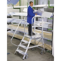 Günzburger Steigtechnik MUNK 50105 Aluminium Podestleiter Arbeitshöhe (max.): 3.2m Silber 35kg Günzburger Steigtechnik MUNK 50105 Aluminium Podestleiter Arbeitshöhe (max.): 3.2m Silber 35kg