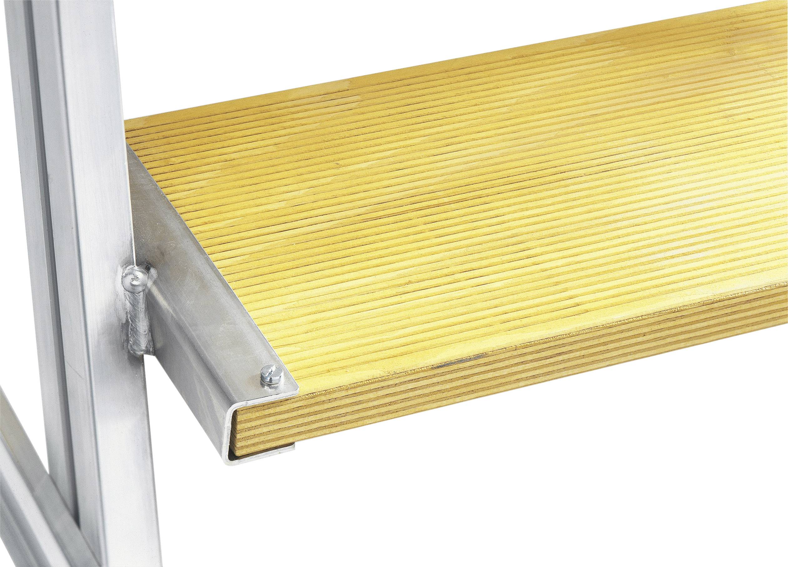 Günzburger Steigtechnik  52207 Aluminium Podestleiter  Arbeitshöhe (max.): 3.7 m Silber 53 kg