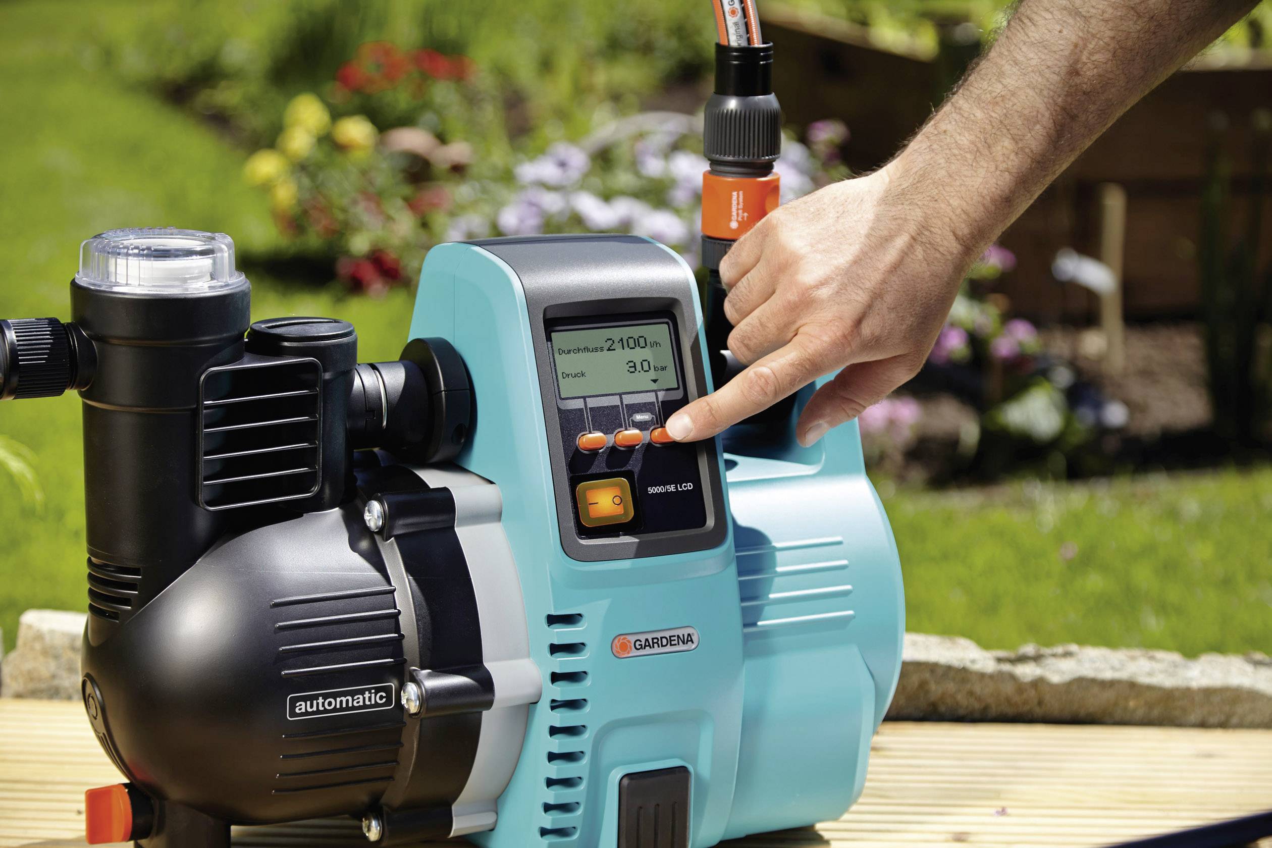 Gardena 1759-20 Comfort 5000/5E LCD Hauswasserautomat 230V 5000 l/h