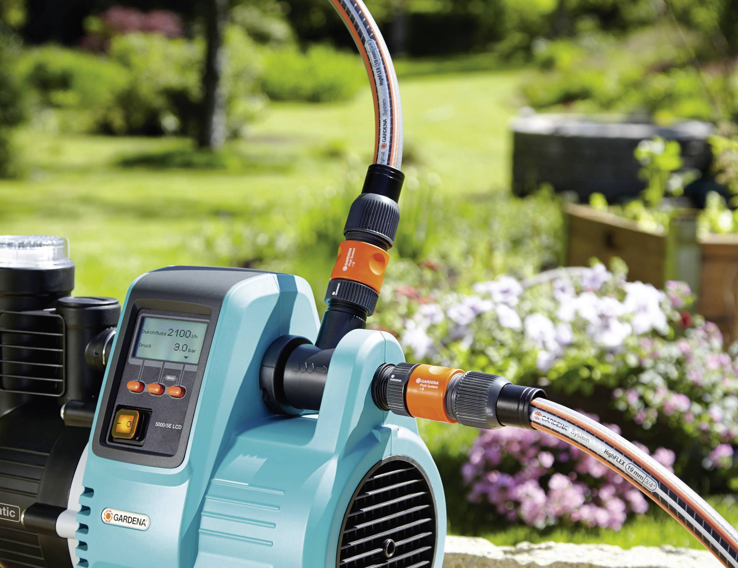 GARDENA 1759-20 Comfort 5000/5E LCD Hauswasserautomat 230 V 5000 l/h