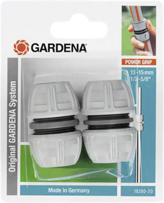 Ein GARDENA-Schlauchverbinder 'Power Grip' für 13-15 mm (1/2-5/8
