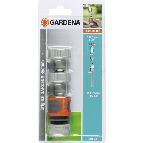 Gardena 18286-20 Kunststoff Hahnanschluss 13 mm (1/2") Ø, 24,2 mm (3/4") IG Set