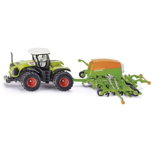 SIKU Spielwaren Traktor mit Sämaschine Fertigmodell Landwirtschafts Modell