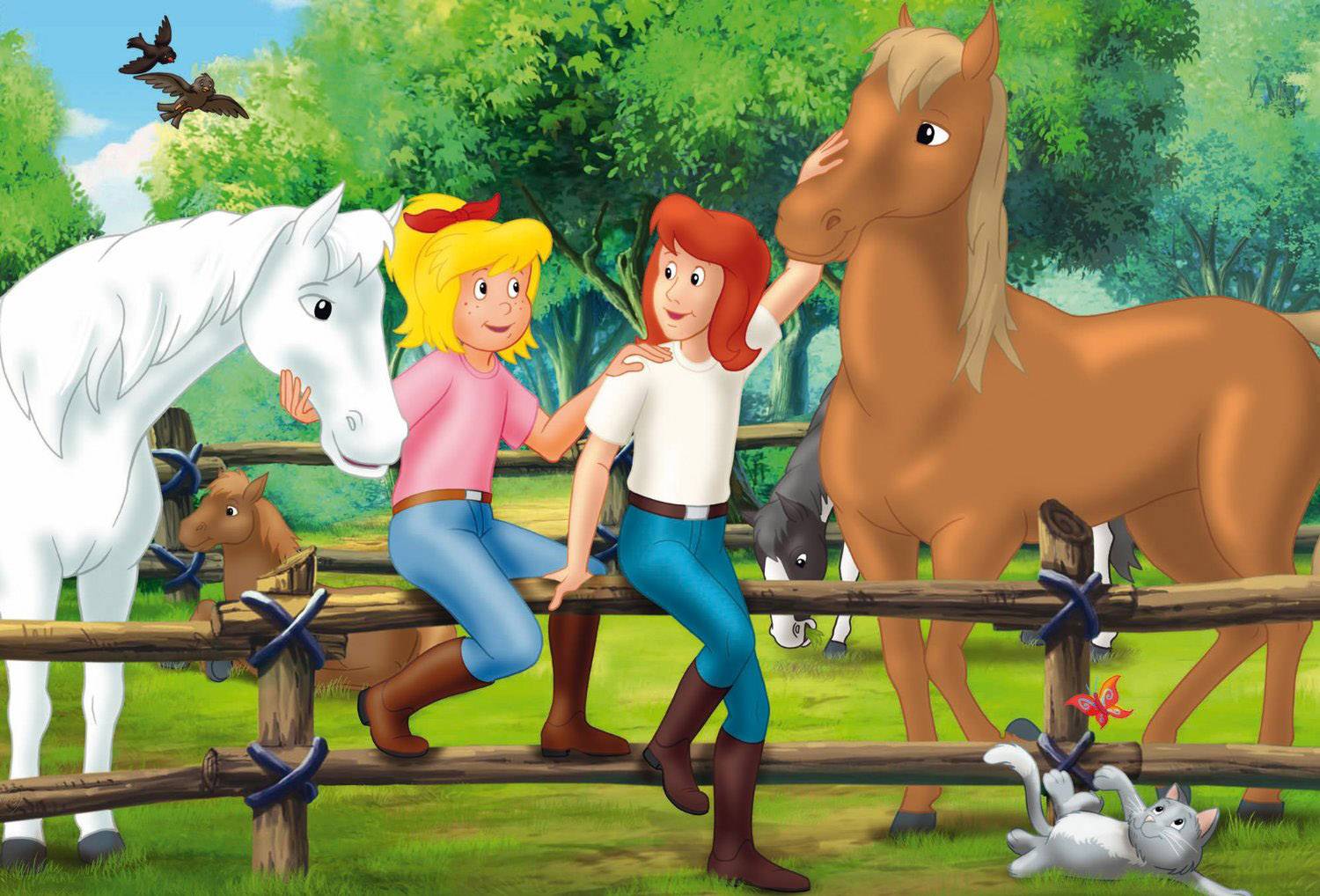 Schmidt Spiele Pz. Bibi&Tina im Metallk. 2x100T, 2x150T 56509